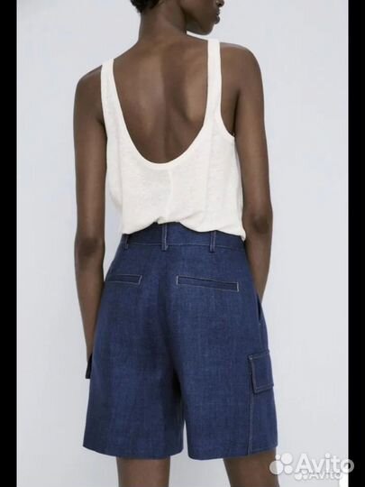 Новые льняные шорты Massimo Dutti 36