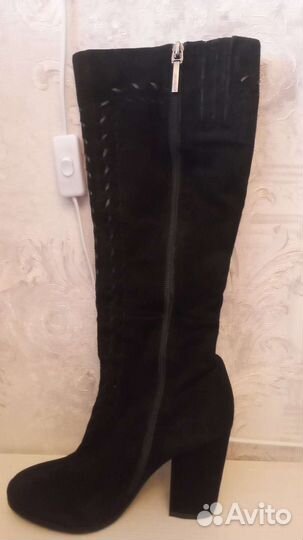 Сапоги замшевые