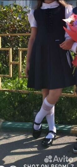 Школьная форма: сарафан, жилетка, брюки рост 128