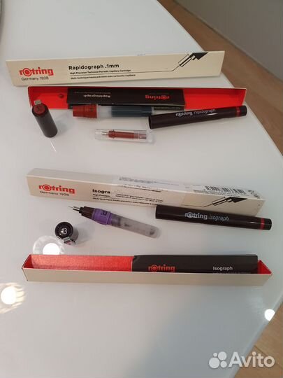 Рапидограф Изограф Рейсшина Циркуль Тушь насадки
