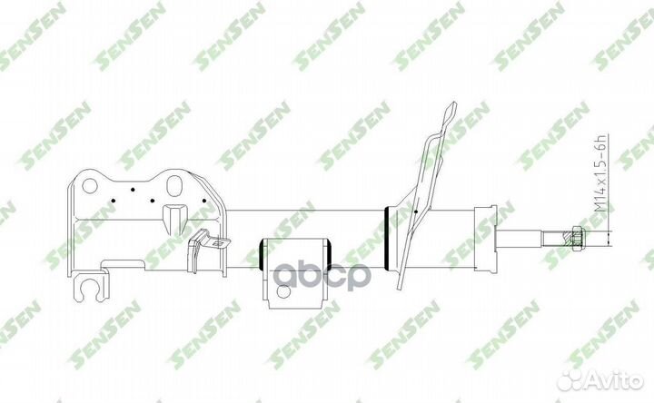Амортизатор передний мост /mercedes, viano (W63