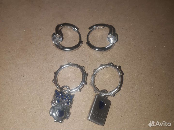 Серебряные серьги новые