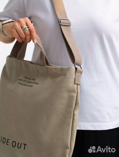 Сумка шоппер холщовая