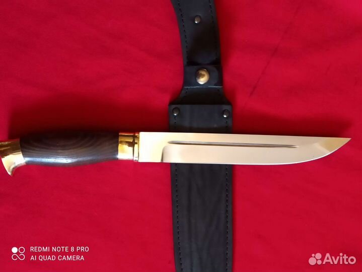 Казачий пластунский нож, сталь Х12мф, ковка, ножны