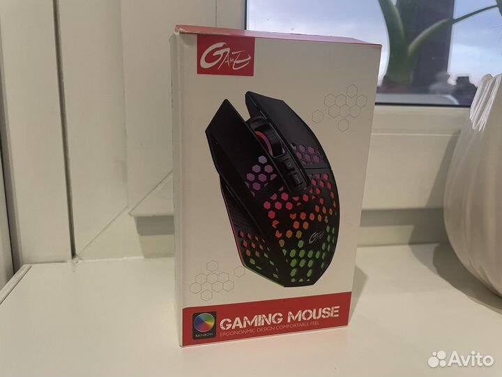 Игровая компьютерная мышь черная RGB