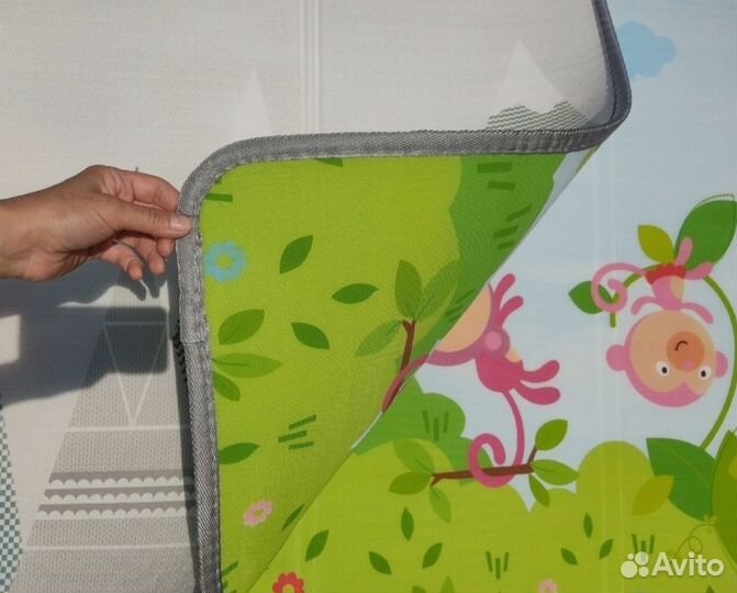 Коврик детский игровой складной двусторонний