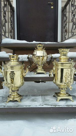 Старинные самовары, реставрированные