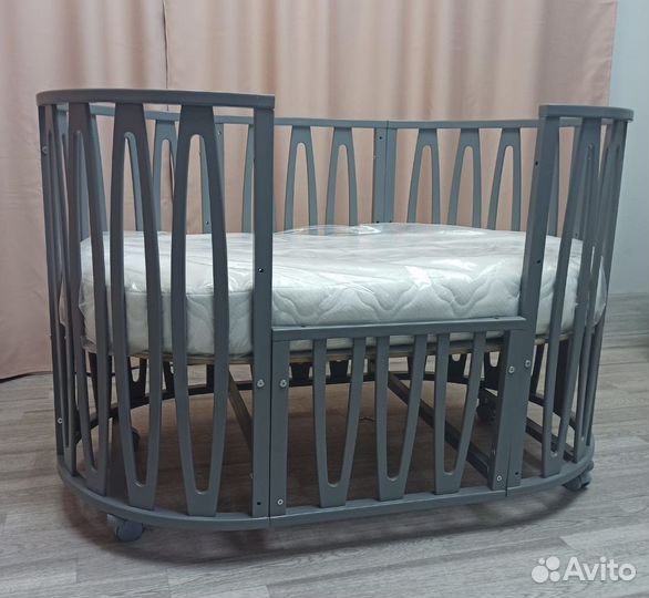 Кроватка овальная Incanto Estel Aсqua