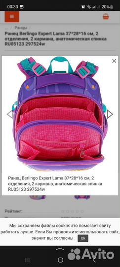 Школьный рюкзак berlingo