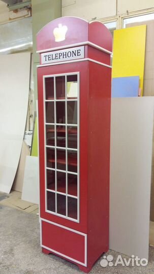 Красная Телефонная Будка Шкаф в детскую London-18