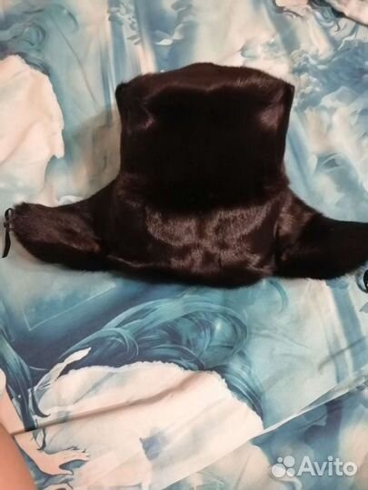 Мужская шапка норковая цельная (чёрная)