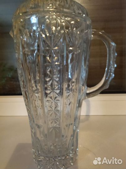Хрустальный кувшин с кружками СССР