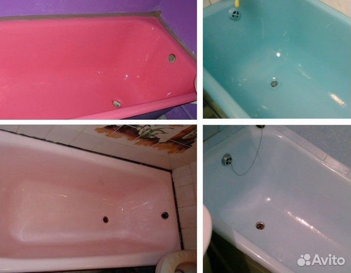 Реставрация ванн акрилом, жидким мрамором