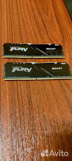 Оперативная память ddr4 kingston fury 16gb 3600Mhz