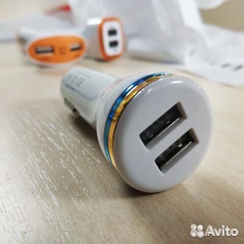 Автомобильный адаптер DC 12V to 5V, 2 USB 2.1A