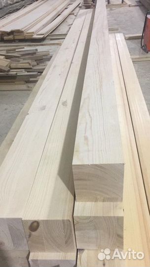 Клееный брус из массива сосны 80*120 мм от 1 до 12