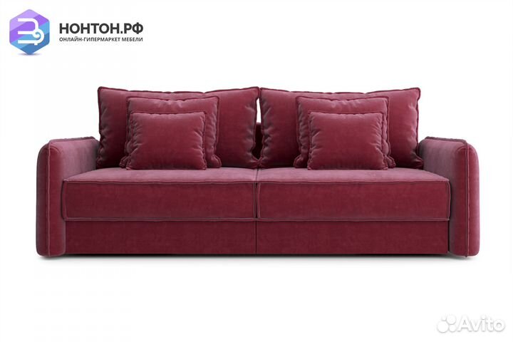Диван тик-так Антей 3-х местный бордовый
