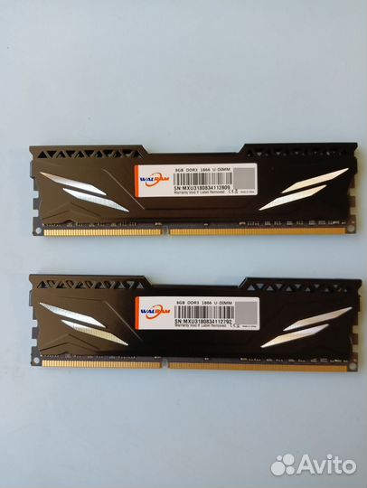 Оперативная память walram ddr3 8gb 16gb 1866