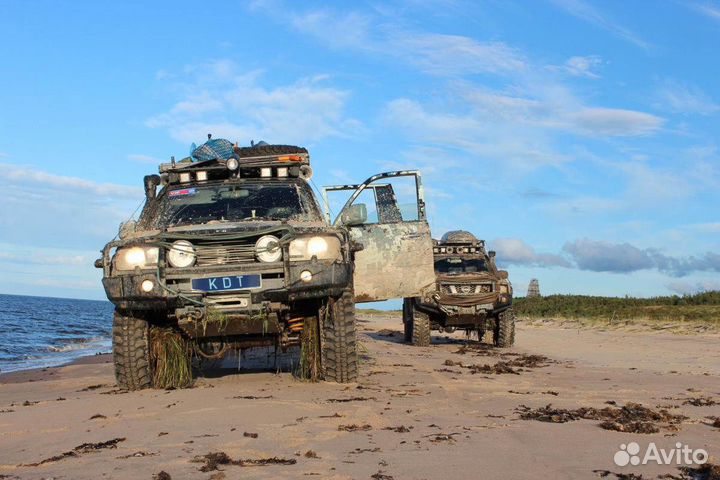 Передний силовой бампер с кенгурином и с противоту