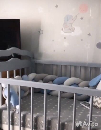 Косичка в кроватку 4 слойное плетение