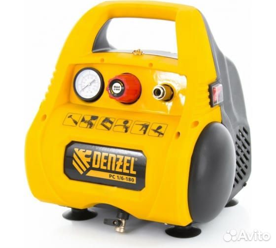 Компрессор воздушный denzel рс 1/6-180