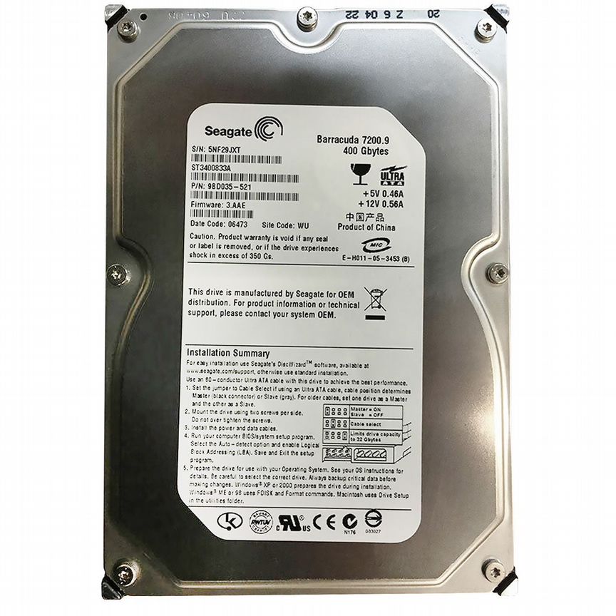 [ST3400833A] Жесткий Диск Seagate 400gb Ide 3.5 St3400833a