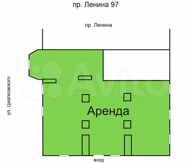 Помещение 130 м², Тула пр. Ленина 97