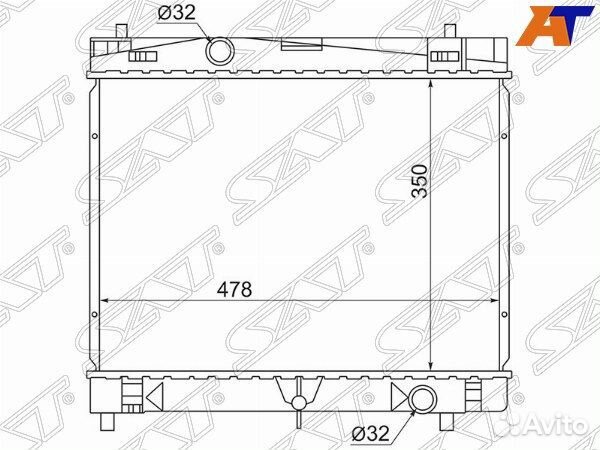 Радиатор toyota yaris