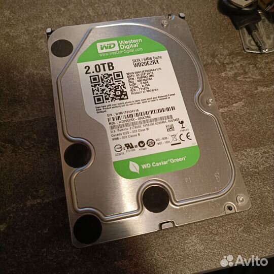 Жесткий диск HDD SATA Western Digital 2TB Green