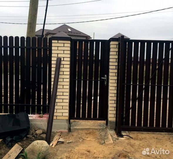 Откатные ворота с монтажом