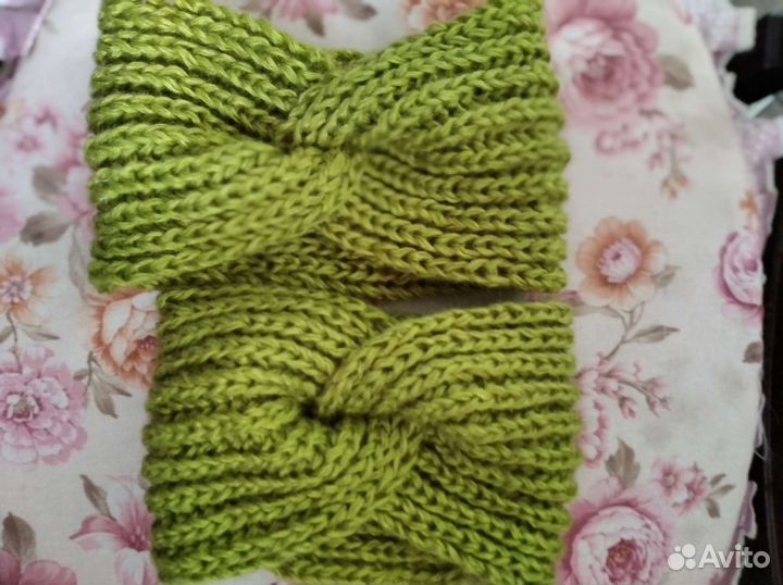 Пряжа шерсть СССР и альпака Перу, шапка повязки