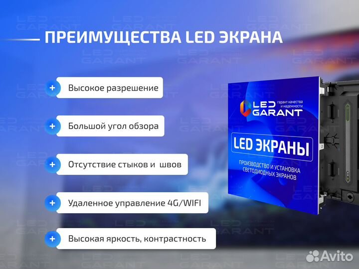 Светодиодный экран новый 6х3 Р8