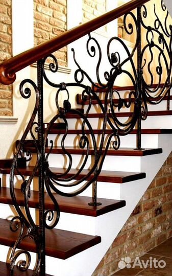 Лестница прямая дизайн 4498