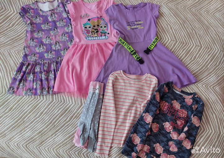 Вещи для девочки пакетом 122-128