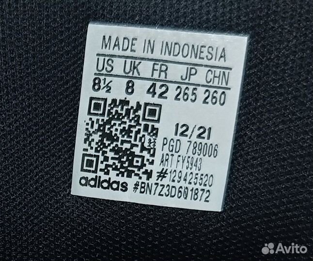 Adidas кроссовки 41/26 см Indonesia