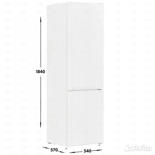 Холодильник 185 см новый белый beko