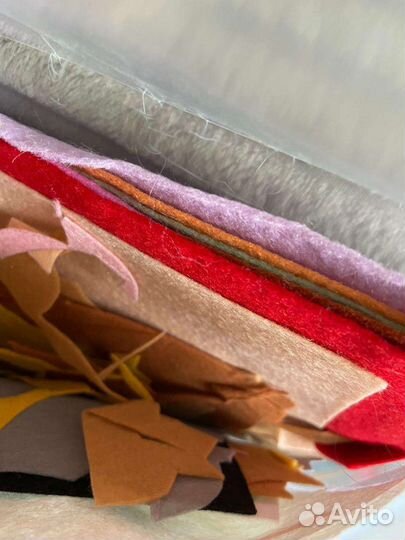 Фетр для рукоделия разноцветный много