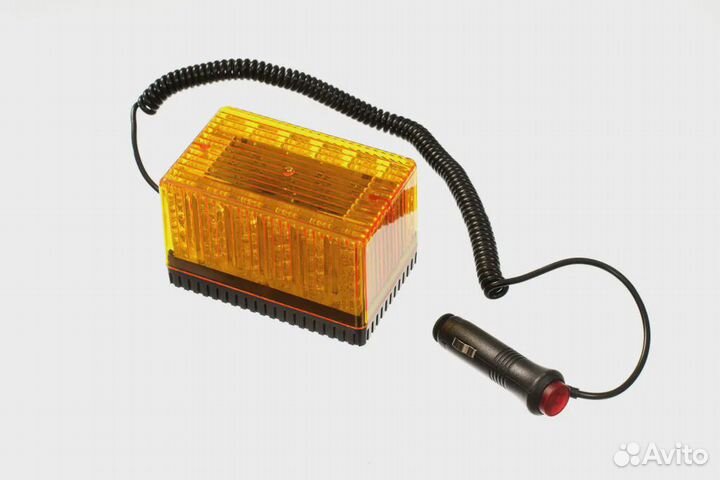 Маяк светодиодный 10-30V (желтый) квадрат