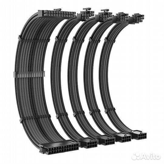 Кабель, удлинитель 24 pin, 6+2 pin, 4+4 pin 35 cm