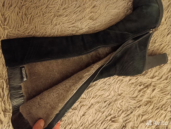 Зимние женские сапоги 38 натуральная замша