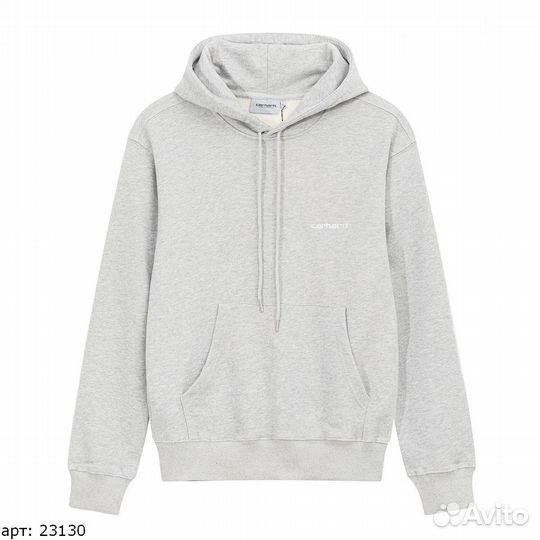 Худи Carhartt lil white logo серый