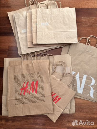 Пакеты h&m uniqlo zara