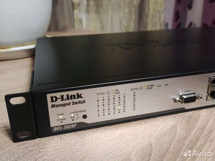 Коммутатор Poe D-link DES-3028P (24 порта Poe)