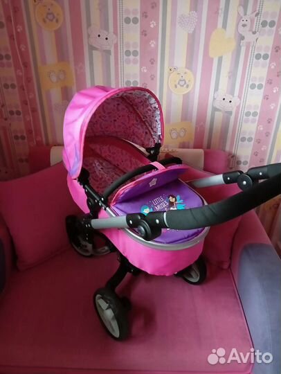 Коляска для кукол demi star 2 в 1