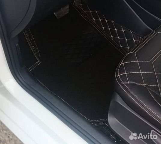 3д коврики из экокожи в салон авто с бортами