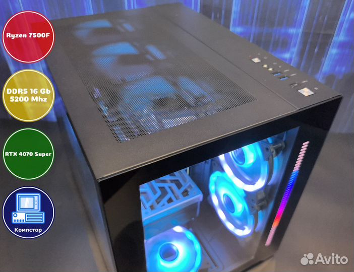 Игровая система AMD7500F-RTX4070SUP-16DDR5-VLS-B650