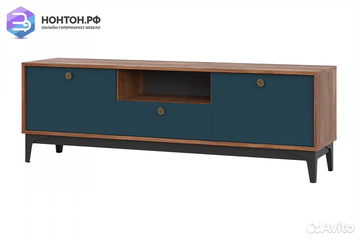 Тв-тумба Brass каштан арвадона / синий