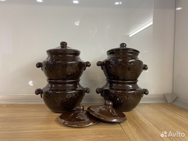 Горшок для запекания, с ручками