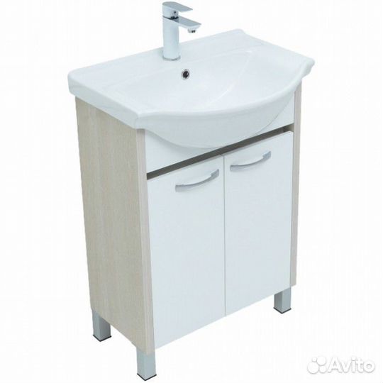 Мебель для ванной Aquanet Донна 60 белая/белый дуб