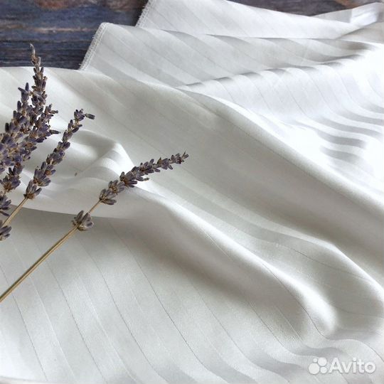 Постельное белье Семейное сатин -страйп премиум